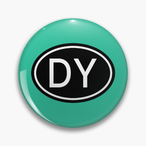 Item preview, DY Initials Monogram Oval White Letters designed and sold by Jeallan Designs.