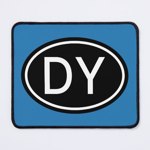 Item preview, DY Initials Monogram Oval White Letters designed and sold by Jeallan Designs.