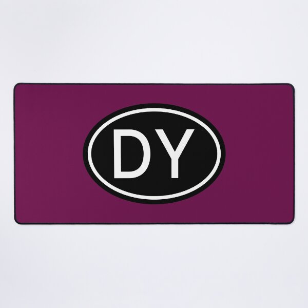 Item preview, DY Initials Monogram Oval White Letters designed and sold by Jeallan Designs.