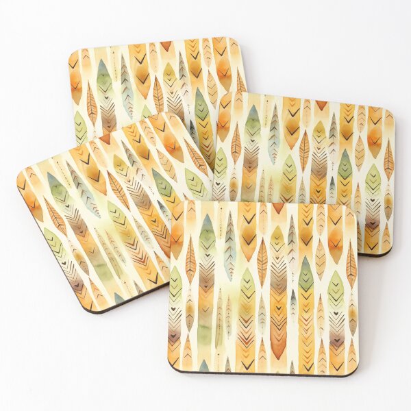 Artikelvorschau, pastellfarbenes Federmuster, indianisch, pastellfarbener Druck entworfen und verkauft von in-leggings.