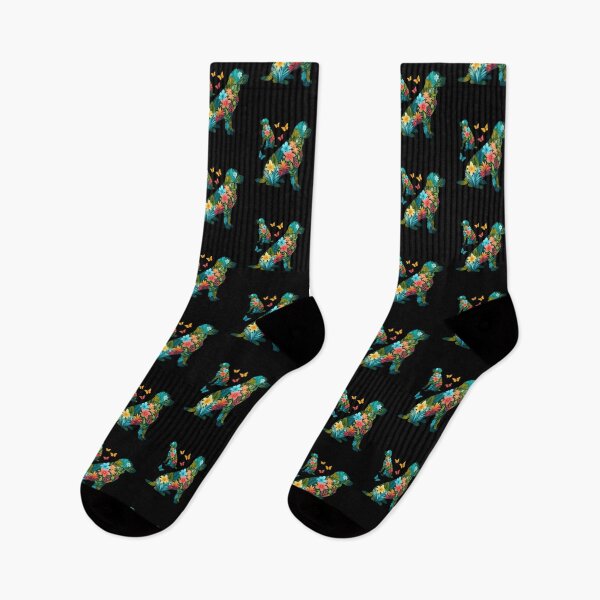 Item preview, Labrador retriever rsitting silhouette with butterflies, and colorful tropical flowers, labrador retriever lovers, gift for golden retriever lovers designed and sold by Collagedream.