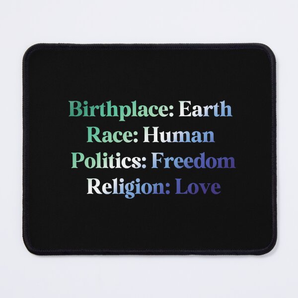 Item preview, Gay MLM Pride Flag Colored: Birthplace-Earth, Race-Human, Politics-Freedom Religion-Love, MLM Design designed and sold by Travelslightly.