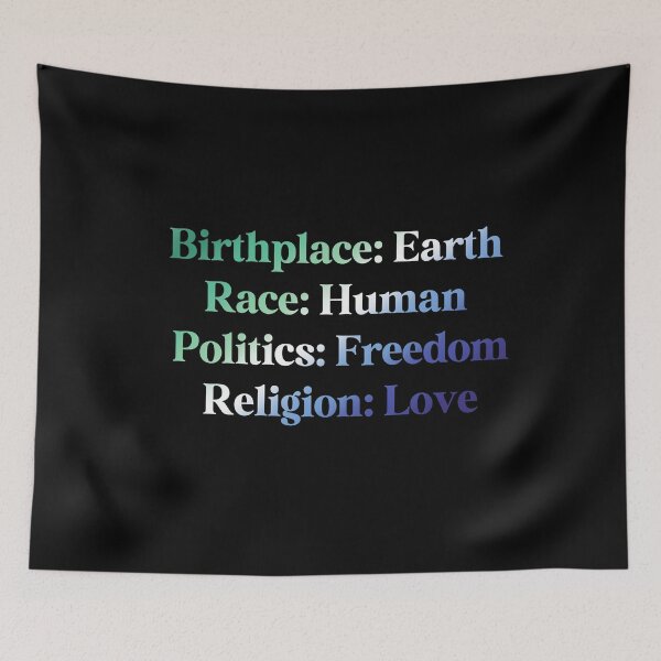Item preview, Gay MLM Pride Flag Colored: Birthplace-Earth, Race-Human, Politics-Freedom Religion-Love, MLM Design designed and sold by Travelslightly.