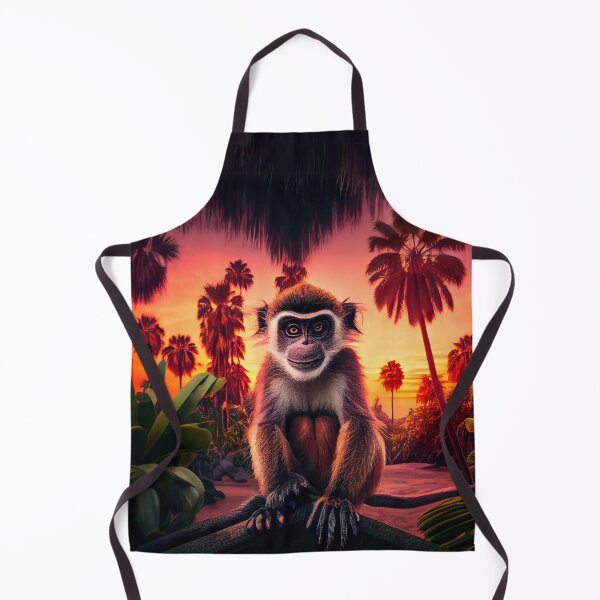 Item preview, Playful Monkey Amidst Sunset in the Jungle designed and sold by Sillytoe.
