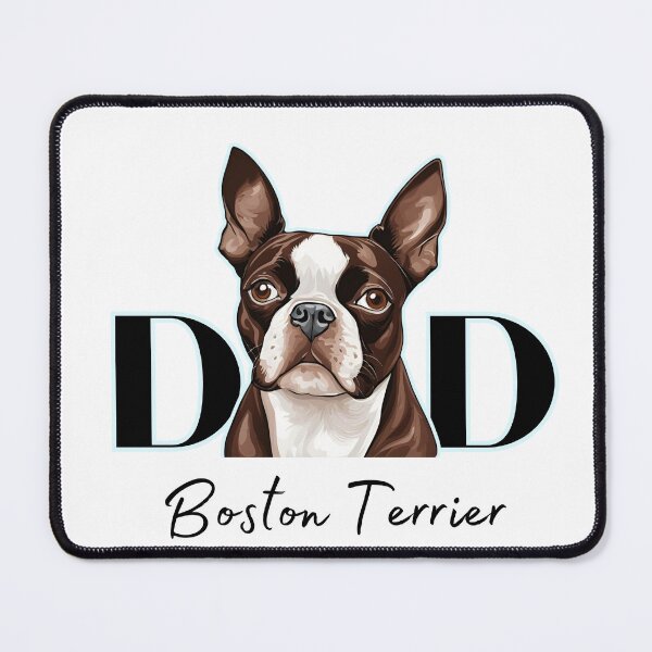 Item preview, Minimalistic aesthetic Dad of chocolate Boston Terrier Dog designed and sold by GoodyPaws.