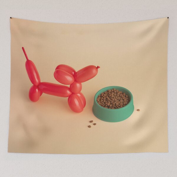 Item preview, Balloon Dog with Food Bowl designed and sold by pepinodemarst.