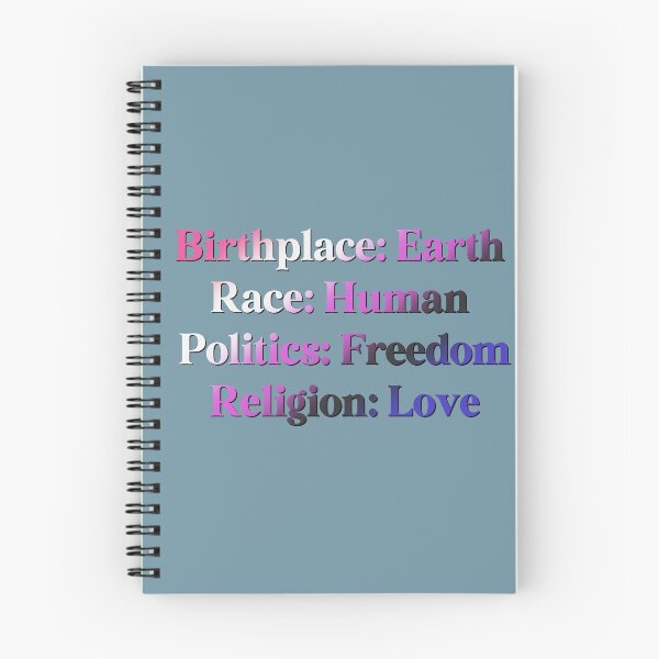 Item preview, Genderfluid Pride Flag Colored: Birthplace-Earth, Race-Human, Politics-Freedom Religion-Love, Genderdoe Design designed and sold by Travelslightly.
