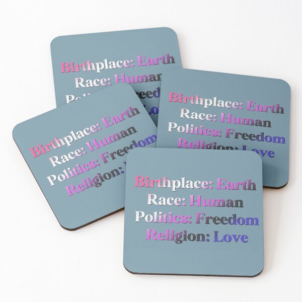 Item preview, Genderfluid Pride Flag Colored: Birthplace-Earth, Race-Human, Politics-Freedom Religion-Love, Genderdoe Design designed and sold by Travelslightly.