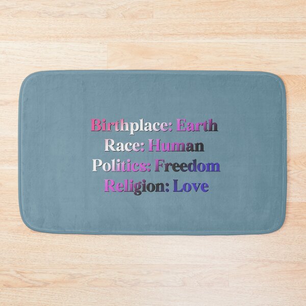 Item preview, Genderfluid Pride Flag Colored: Birthplace-Earth, Race-Human, Politics-Freedom Religion-Love, Genderdoe Design designed and sold by Travelslightly.