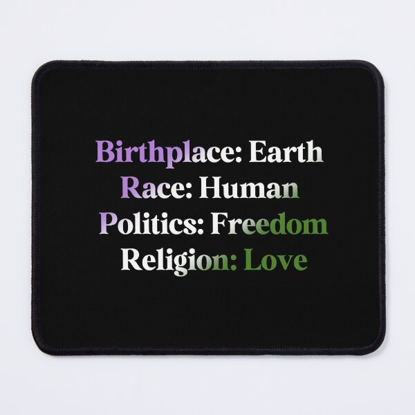 Item preview, Genderqueer Pride Flag Colored: Birthplace-Earth, Race-Human, Politics-Freedom Religion-Love, Genderqueer Design designed and sold by Travelslightly.