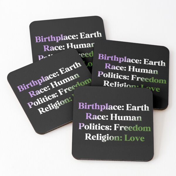 Item preview, Genderqueer Pride Flag Colored: Birthplace-Earth, Race-Human, Politics-Freedom Religion-Love, Genderqueer Design designed and sold by Travelslightly.