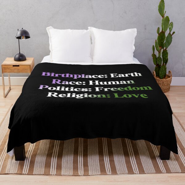 Item preview, Genderqueer Pride Flag Colored: Birthplace-Earth, Race-Human, Politics-Freedom Religion-Love, Genderqueer Design designed and sold by Travelslightly.