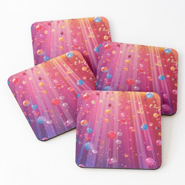 Item preview, Colorful Bubbles Floating Downward on a Purple and Pink Background designed and sold by RGShirtWorks.