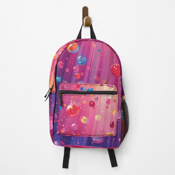 Item preview, Colorful Bubbles Floating Downward on a Purple and Pink Background designed and sold by RGShirtWorks.