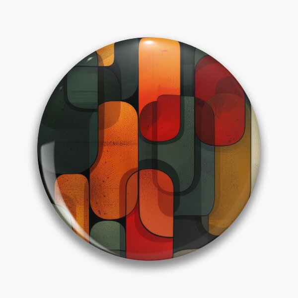Item preview, Abstract Geometric Pattern in Red, Orange, and Green designed and sold by ML-Media.