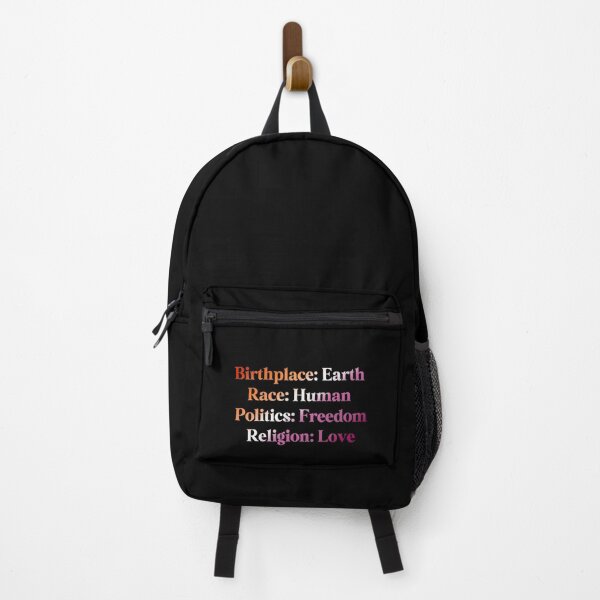 Item preview, Lesbian Pride Flag Colored: Birthplace-Earth, Race-Human, Politics-Freedom Religion-Love, Lesbian Design designed and sold by Travelslightly.