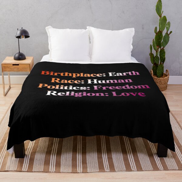 Item preview, Lesbian Pride Flag Colored: Birthplace-Earth, Race-Human, Politics-Freedom Religion-Love, Lesbian Design designed and sold by Travelslightly.