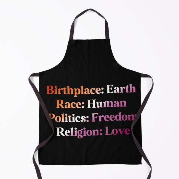 Item preview, Lesbian Pride Flag Colored: Birthplace-Earth, Race-Human, Politics-Freedom Religion-Love, Lesbian Design designed and sold by Travelslightly.
