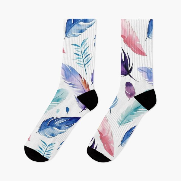 Item preview, patrón de plumas, lindo estampado colorido designed and sold by in-leggings.