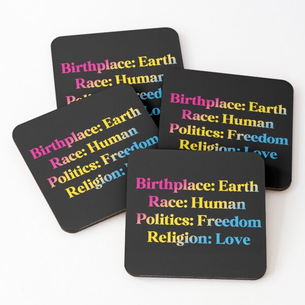 Item preview,  Pansexual Pride Flag Colored: Birthplace-Earth, Race-Human, Politics-Freedom Religion-Love, Pansexual Design designed and sold by Travelslightly.
