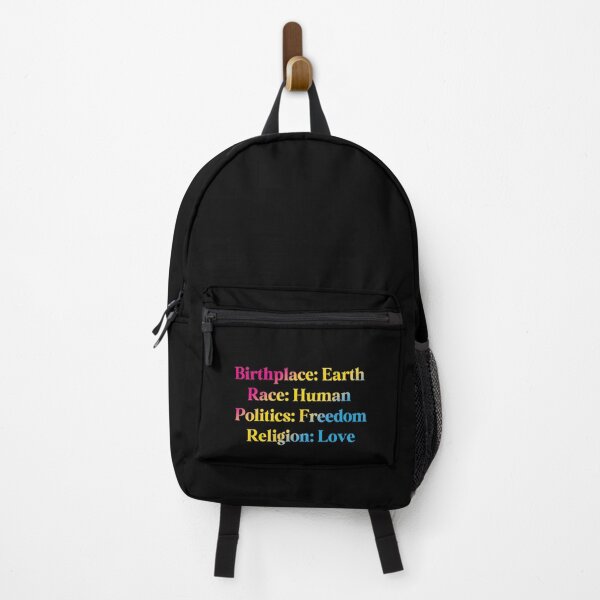 Item preview, Pansexual Pride Flag Colored: Birthplace-Earth, Race-Human, Politics-Freedom Religion-Love, Pansexual Design designed and sold by Travelslightly.