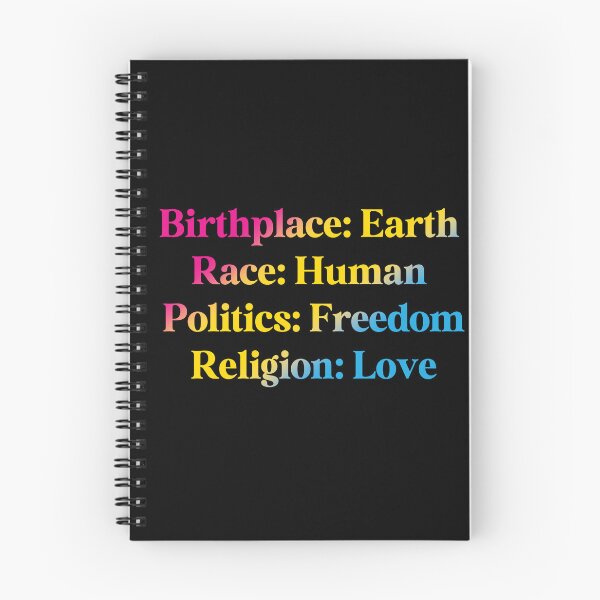 Item preview,  Pansexual Pride Flag Colored: Birthplace-Earth, Race-Human, Politics-Freedom Religion-Love, Pansexual Design designed and sold by Travelslightly.