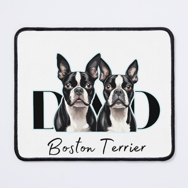 Item preview, Minimalistic aesthetic Dad of two Boston Terrier Dog designed and sold by GoodyPaws.