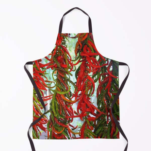 Item preview, Strung and Hanging Red and Green Chili Peppers Drying designed and sold by taiche.