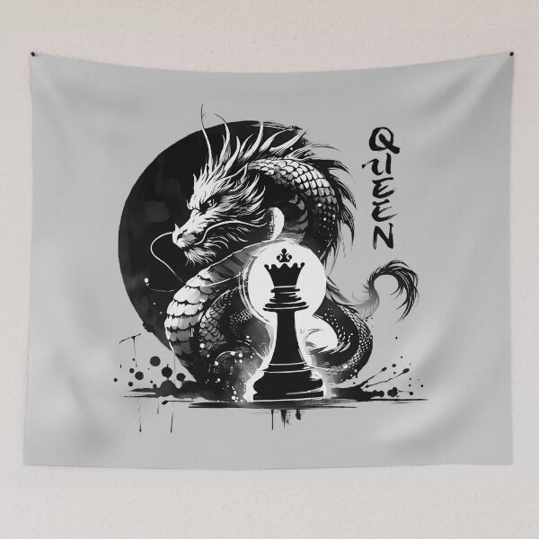 Item preview, Chess Queen's Power Represented by Epic Japanese Dragon designed and sold by Nabucodonoshop.