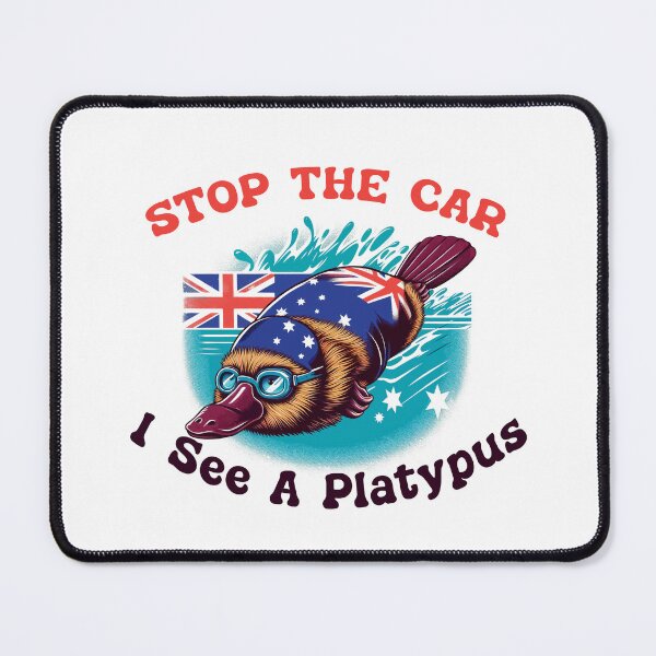 Item preview, Stop the car, I see a Platypus Australian retro flag designed and sold by Dolphin Graphic.