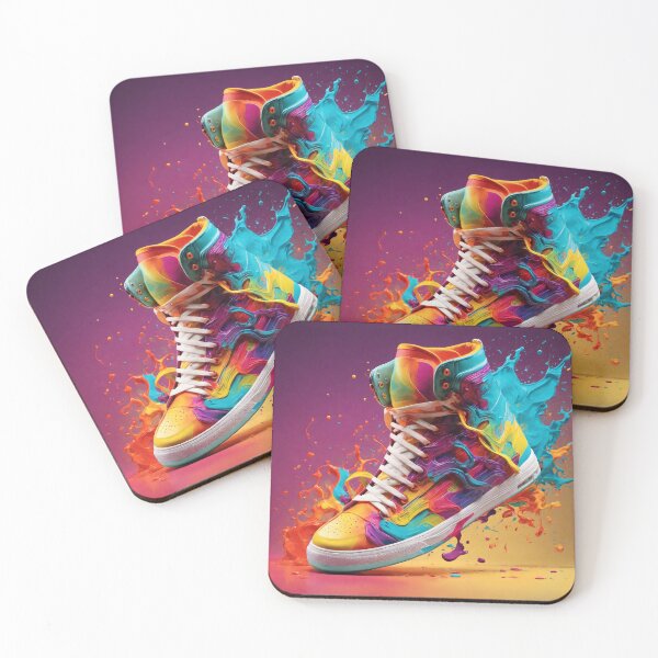 Item preview, Vibrant High-Top Sneaker Art designed and sold by Sadia  Jannat.