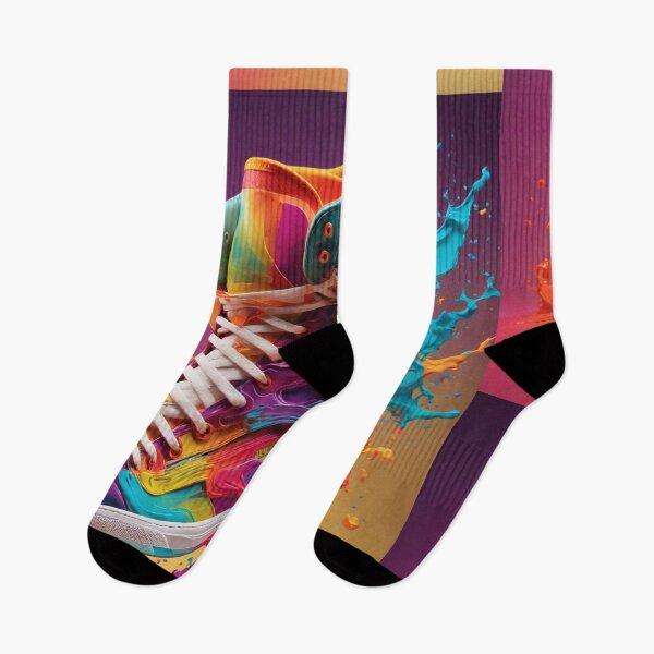Item preview, Vibrant High-Top Sneaker Art designed and sold by Sadia  Jannat.