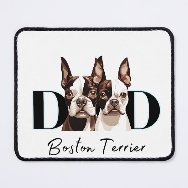 Item preview, Minimalistic aesthetic Dad of two Boston Terrier Dog designed and sold by GoodyPaws.