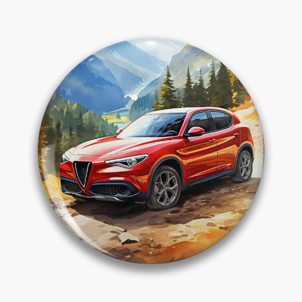 Item preview, Alfa Romeo Stelvio in Majestic Mountain Landscape designed and sold by RevUpDesign.