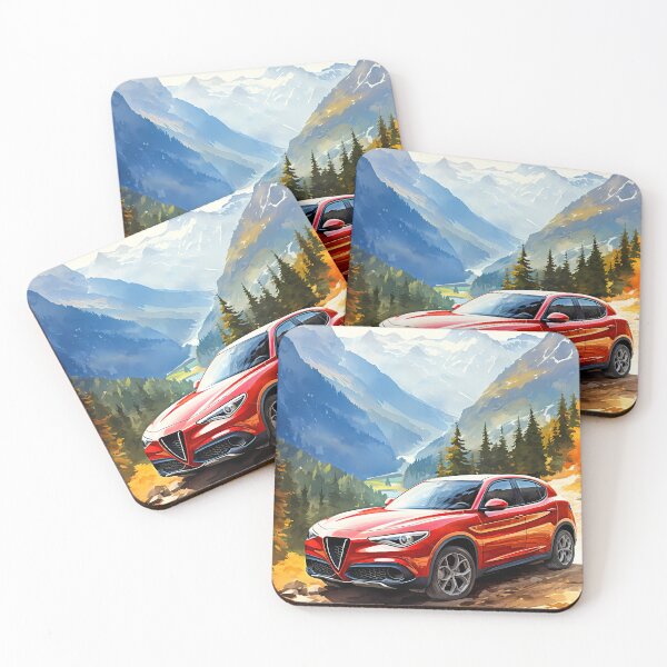 Item preview, Alfa Romeo Stelvio in Majestic Mountain Landscape designed and sold by RevUpDesign.