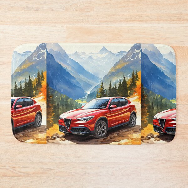 Item preview, Alfa Romeo Stelvio in Majestic Mountain Landscape designed and sold by RevUpDesign.
