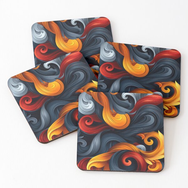 Item preview, Abstract Swirling Pattern With Orange, Red, and Blue Hues designed and sold by RGShirtWorks.