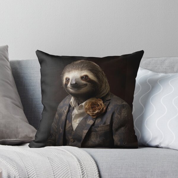 Item preview, Dapper Sloth in a Floral Suit designed and sold by Sillytoe.