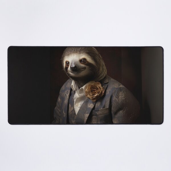 Item preview, Dapper Sloth in a Floral Suit designed and sold by Sillytoe.