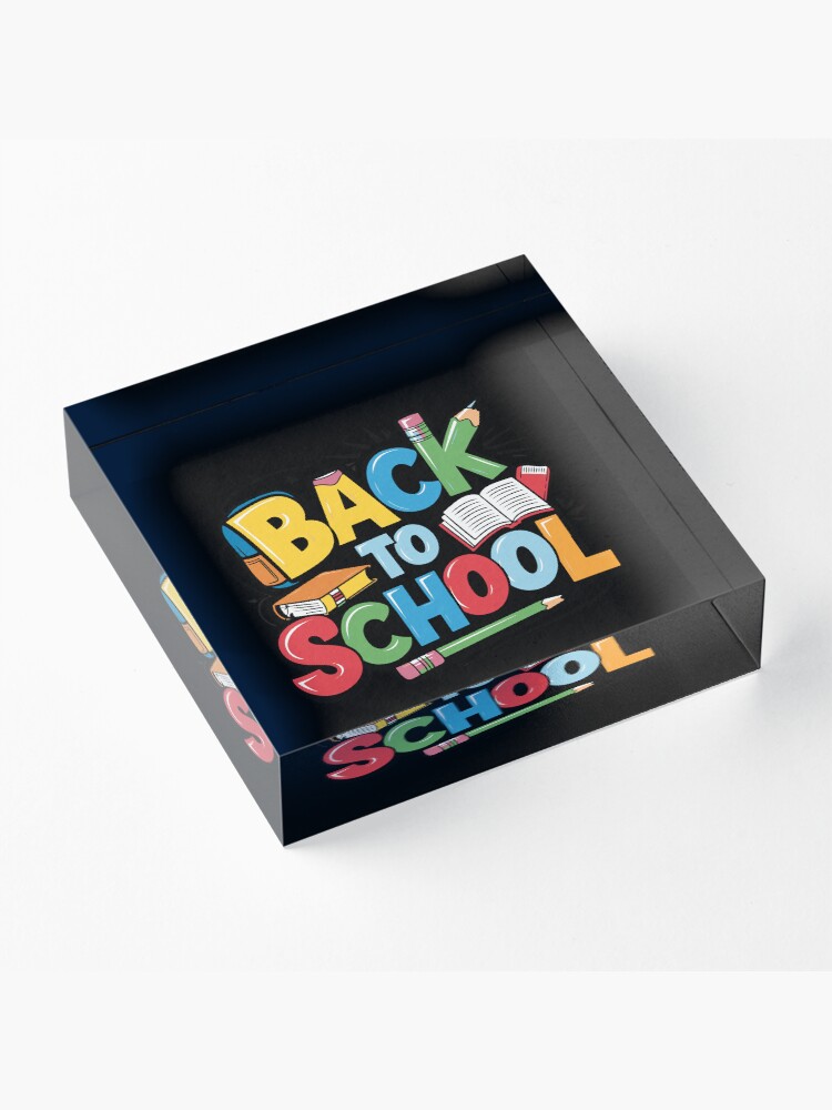 Thumbnail 3 of 5, Acrylic Block, Adorable Bubu and Dudu Back to School Design - Perfect for Kids' School Supplies & Apparel designed and sold by FEBRICAST.