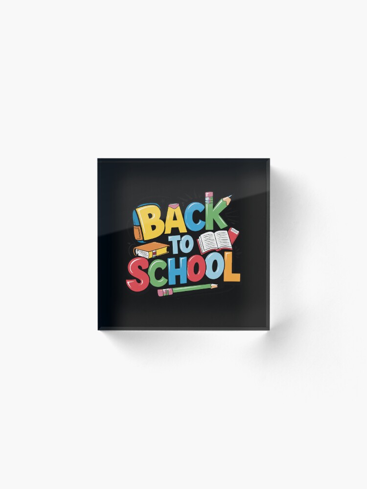 Thumbnail 2 of 5, Acrylic Block, Adorable Bubu and Dudu Back to School Design - Perfect for Kids' School Supplies & Apparel designed and sold by FEBRICAST.