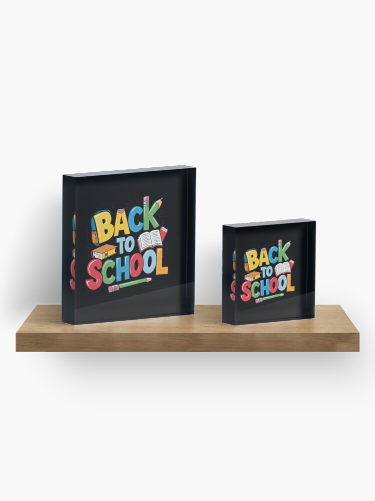 Thumbnail 4 of 5, Acrylic Block, Adorable Bubu and Dudu Back to School Design - Perfect for Kids' School Supplies & Apparel designed and sold by FEBRICAST.