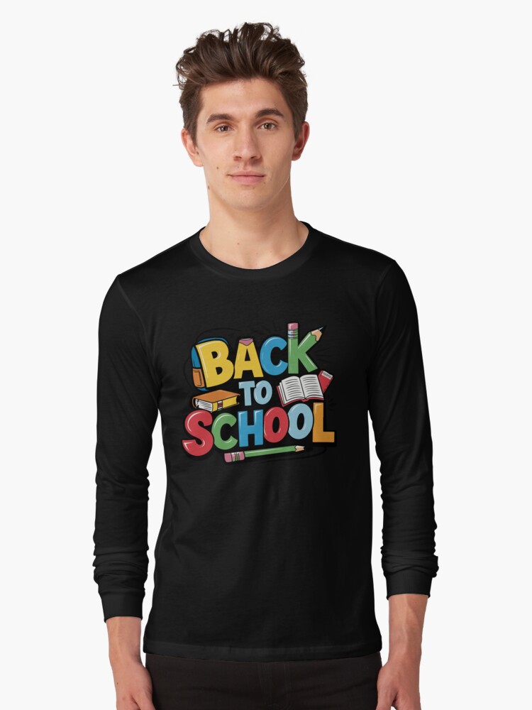 Thumbnail 1 of 5, Long Sleeve T-Shirt, Adorable Bubu and Dudu Back to School Design - Perfect for Kids' School Supplies & Apparel designed and sold by FEBRICAST.