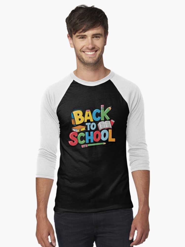 Thumbnail 1 of 3, Baseball ¾ Sleeve T-Shirt, Adorable Bubu and Dudu Back to School Design - Perfect for Kids' School Supplies & Apparel designed and sold by FEBRICAST.