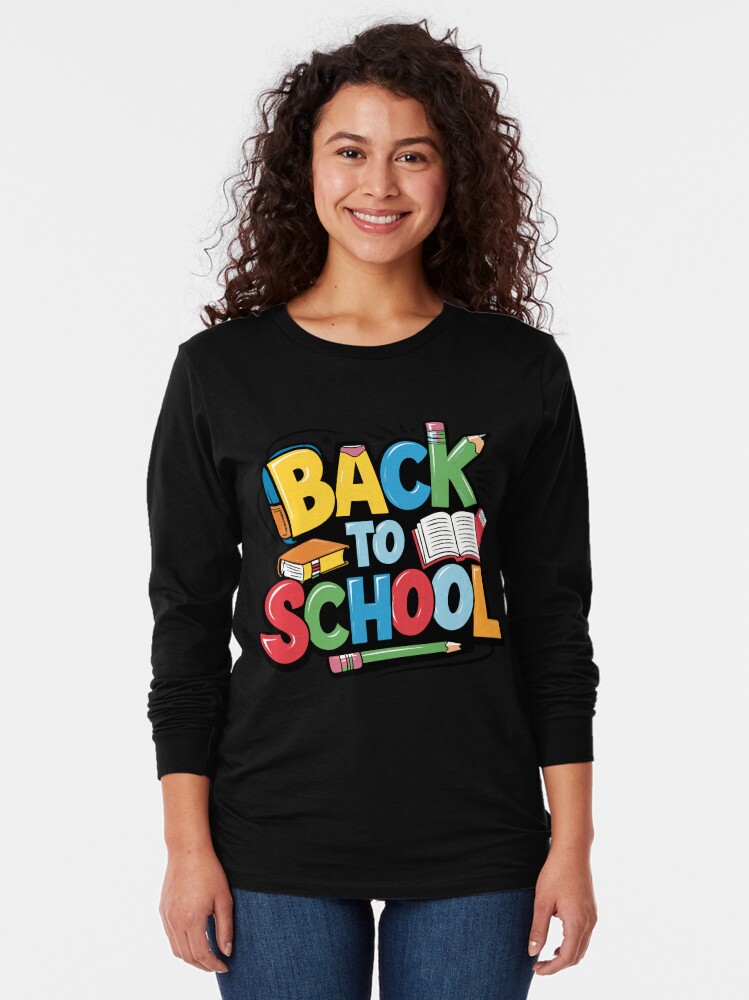 Thumbnail 2 of 5, Long Sleeve T-Shirt, Adorable Bubu and Dudu Back to School Design - Perfect for Kids' School Supplies & Apparel designed and sold by FEBRICAST.