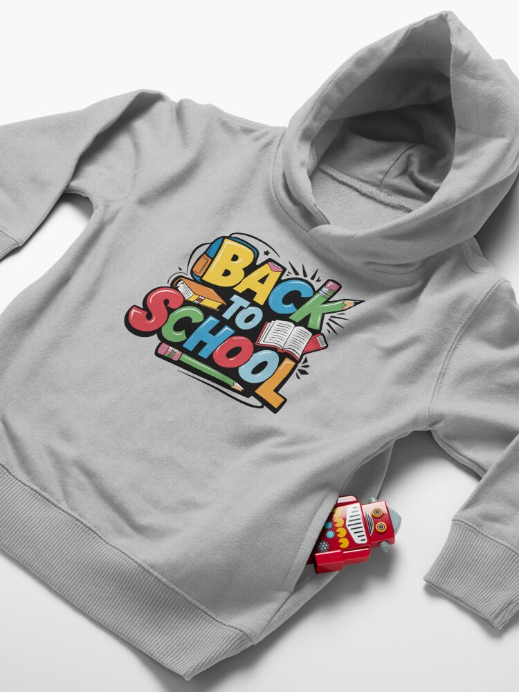 Thumbnail 4 of 5, Toddler Pullover Hoodie, Adorable Bubu and Dudu Back to School Design - Perfect for Kids' School Supplies & Apparel designed and sold by FEBRICAST.