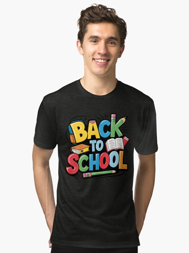 Thumbnail 1 of 7, Tri-blend T-Shirt, Adorable Bubu and Dudu Back to School Design - Perfect for Kids' School Supplies & Apparel designed and sold by FEBRICAST.