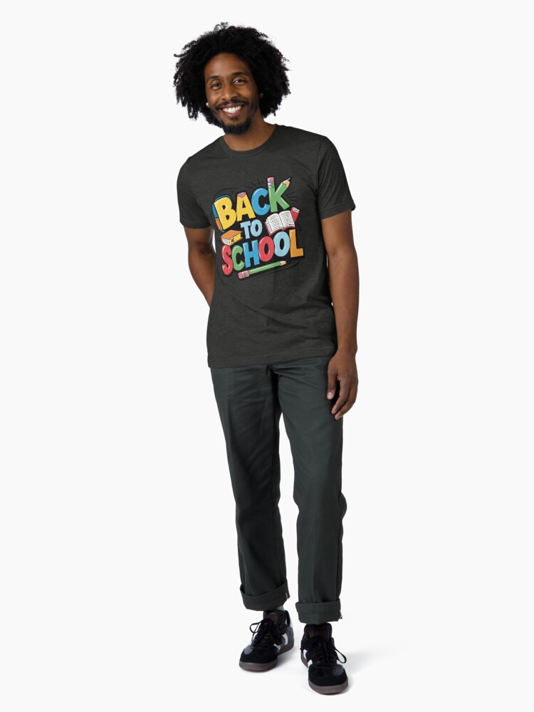 Thumbnail 4 of 7, Tri-blend T-Shirt, Adorable Bubu and Dudu Back to School Design - Perfect for Kids' School Supplies & Apparel designed and sold by FEBRICAST.