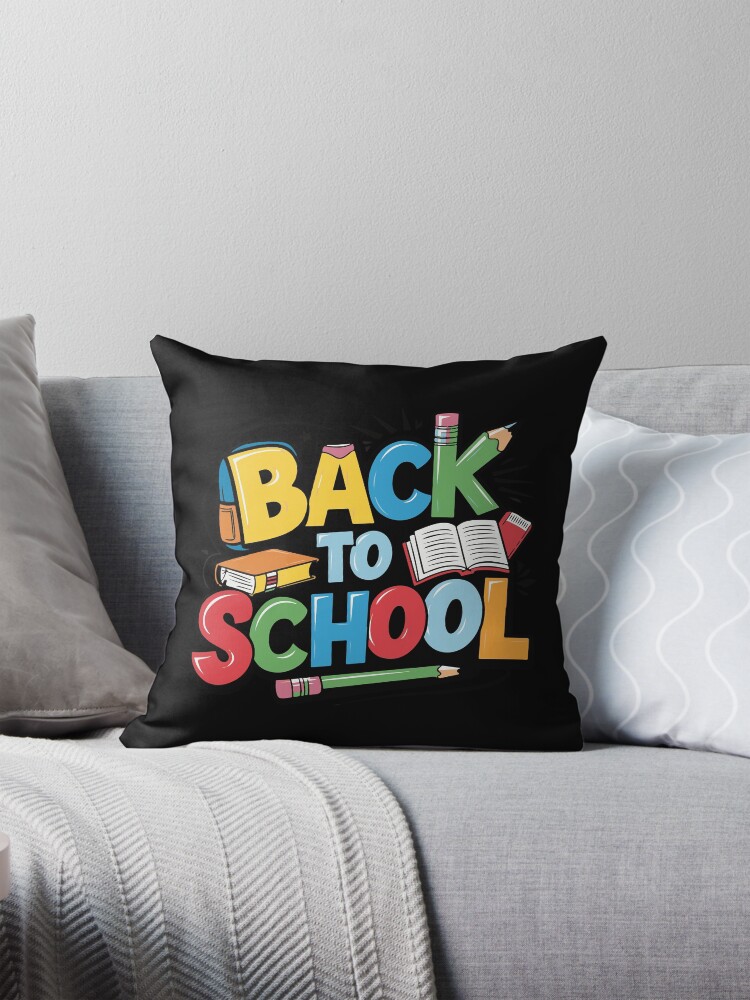 Thumbnail 1 of 4, Pillow, Adorable Bubu and Dudu Back to School Design - Perfect for Kids' School Supplies & Apparel designed and sold by FEBRICAST.