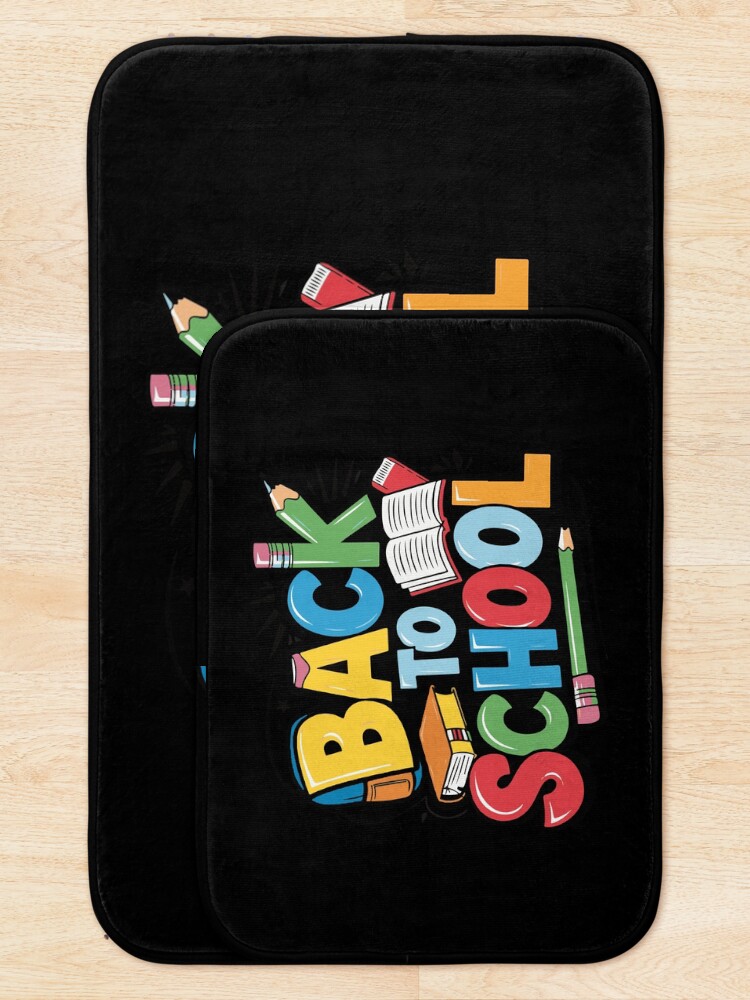 Thumbnail 5 of 6, Bath Mat, Adorable Bubu and Dudu Back to School Design - Perfect for Kids' School Supplies & Apparel designed and sold by FEBRICAST.